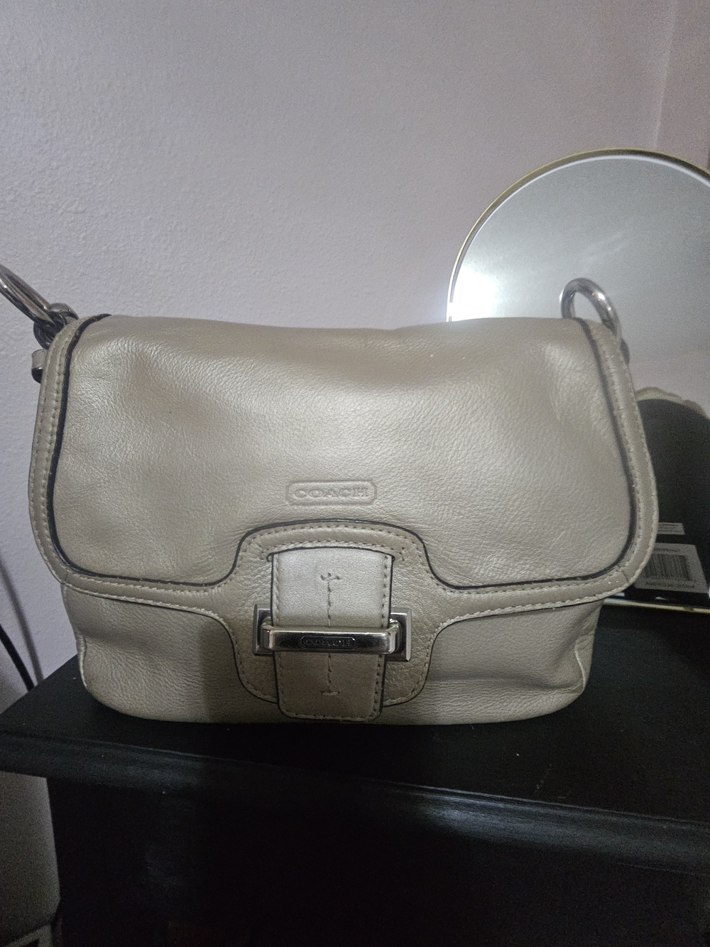 Coach Taylor Flap Shoulder Crossbody Bag (Model F25206) In Campagne Leather.